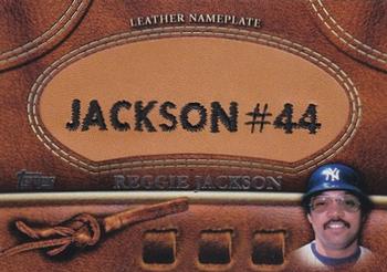 2011 Topps - Manufactured Glove Leather Nameplates #MGL-RJ  Reggie Jackson Front